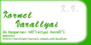 kornel varallyai business card